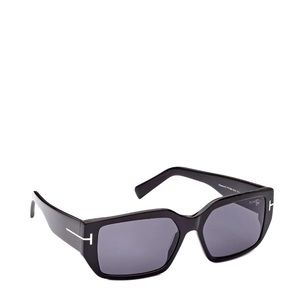 Brand New Tom Ford Silvano Square Sunglasses, 56mm, Black/Gray